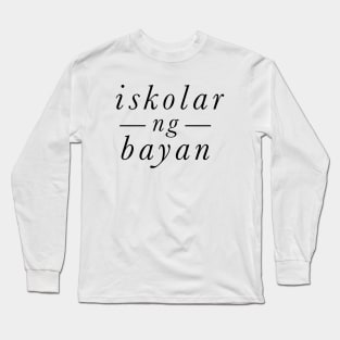 iskolar ng bayan - black letters Long Sleeve T-Shirt